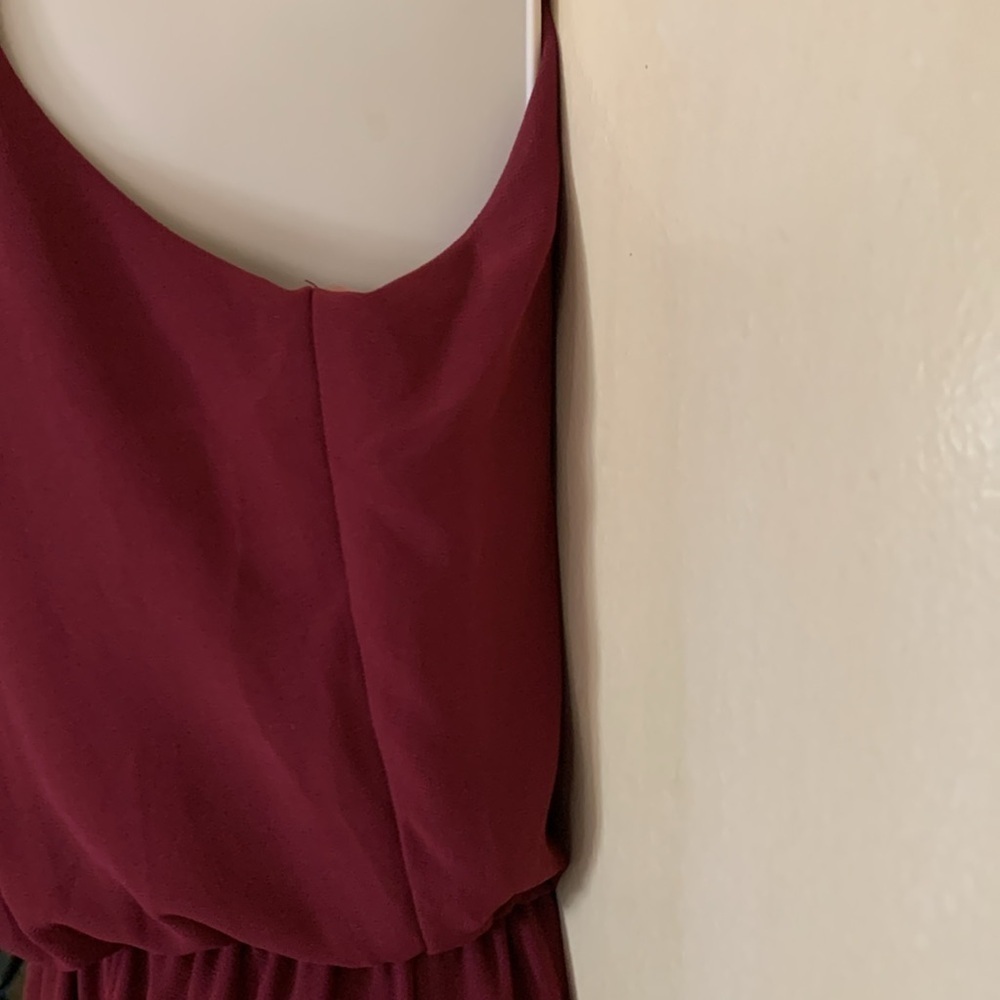Lush cranberry pleated party dress size S - Picture 8 of 11